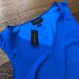 Royal Blue Satin Crepe Shell NWT